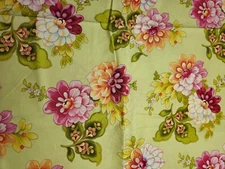 Oriental Floral Light Green & Pink Camellias? 2011 Heritage Studio Collection