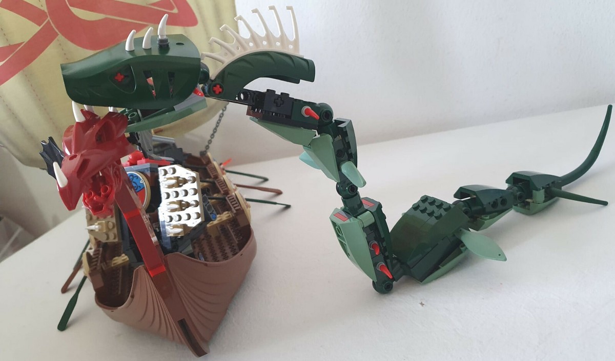 Vintage Gioco Game Lego 2005 Set 7018 Viking Ship Challenges the