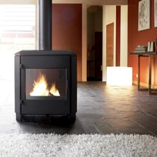 KAMINOFEN GUßEISEN HOLZLÄNGE BIS 56 cm EINLEGBAR MEHRFACHVERBRENNUNG BIMSCH II