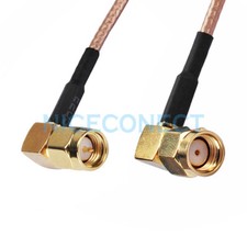 SMA Male Right Angle to RP-SMA Male RA  Female Pin  Pigtail RG316 cable 20cm