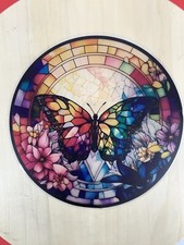 Delicate Window Sticker Butterfly Static Cling Decor Stained Glass Film Pvc