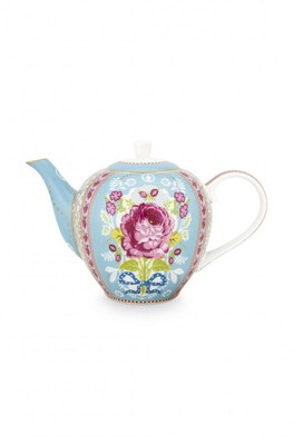 PIP Studio Floral Tea Pot (Blue) - 1.6 Litre