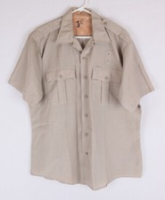 Vintage US Army Khaki Short Sleeve Shirt, Size 16 1/2