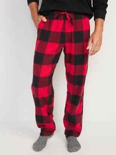 NWT Old Navy Red Buffalo Plaid Flannel Pajama Pants Sleep Lounge Men S M LXL XXL