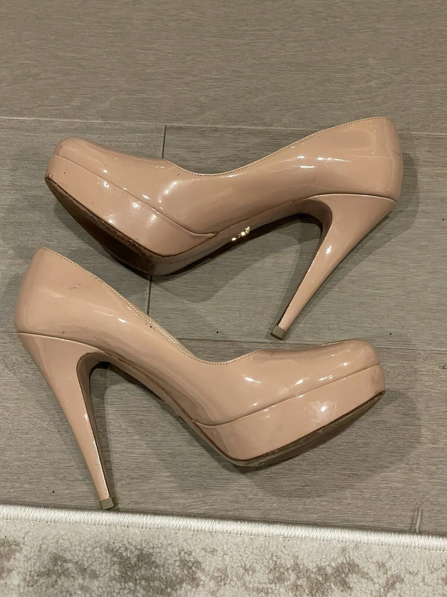 Prada Nude High Heel Pumps Patent Leather Size 41 10 eBay