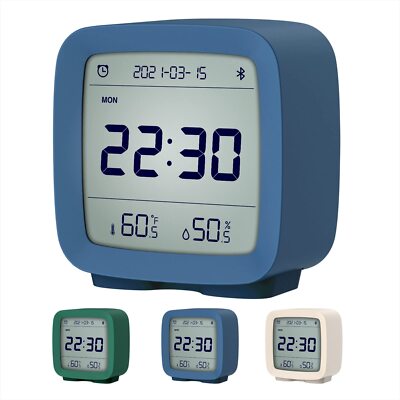 Smart Bluetooth Digital Alarm Clock with Multiple Alarms Battery Operated Sma...