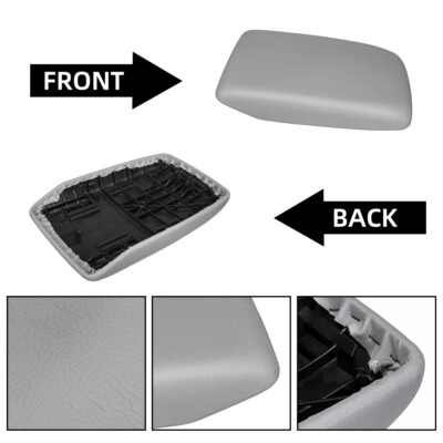 Hoypeyfiy Center Console Lid Armrest Cover For Toyota Highlander 2008-2014 - Gray Synthetic Leather With Base, Easy Installation - View #11