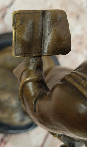 Original Milo Young Asian Boy Walking From School Bronze Sculpture Artwork - Picture 9 of 10