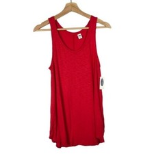 Old Navy Red Luxe Scoop Neck Tank Top S
