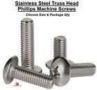 1/4"-20 Stainless Steel Phillips Truss Head Machine Screws (Pick Length & Qty)