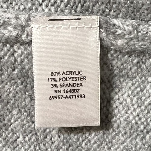 CJ Banks Vintage Sweater Sz 2X Gray Gold White Black Accents - Picture 8 of 8