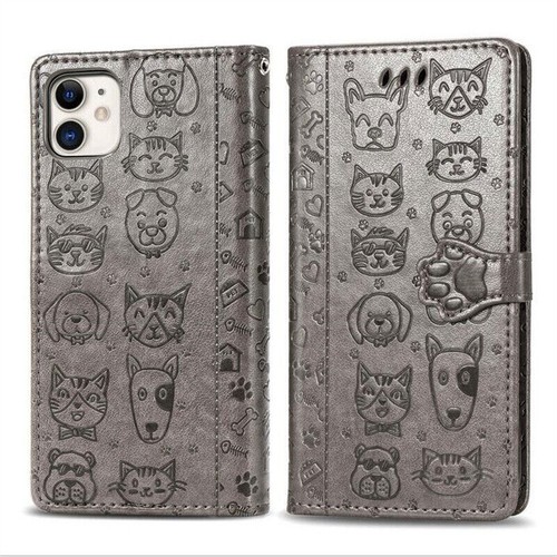 Cat Dog Leather Flip Wallet Cover Case for 13 14 11 12 Pro Max XR XS 7 8 - Picture 19 of 22
