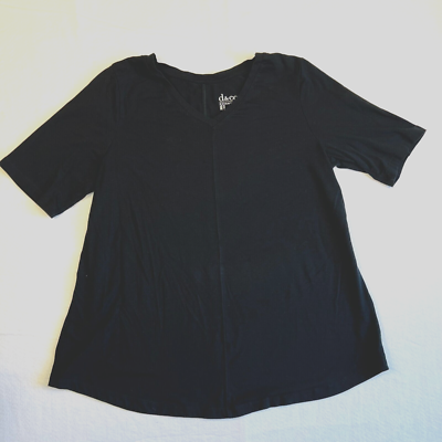 black short sleeve tunic top