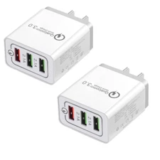 USB Fast Wall Charger QC3.0 Power Adapter For MacBook iPhone Samsung Android US