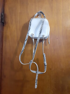 Free People Women\'s Backpack White With Animal Print Adjust Straps Faux Leather s-l400.jpg main image 4