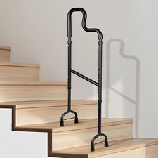 Upgraded Stair Climbing Assist Cane, Adjustable Stair Cane for Walk up and down