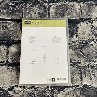 Stampin' Up BOUTIQUE BUNCH 8-Pc Stamp Set Rubber 120039