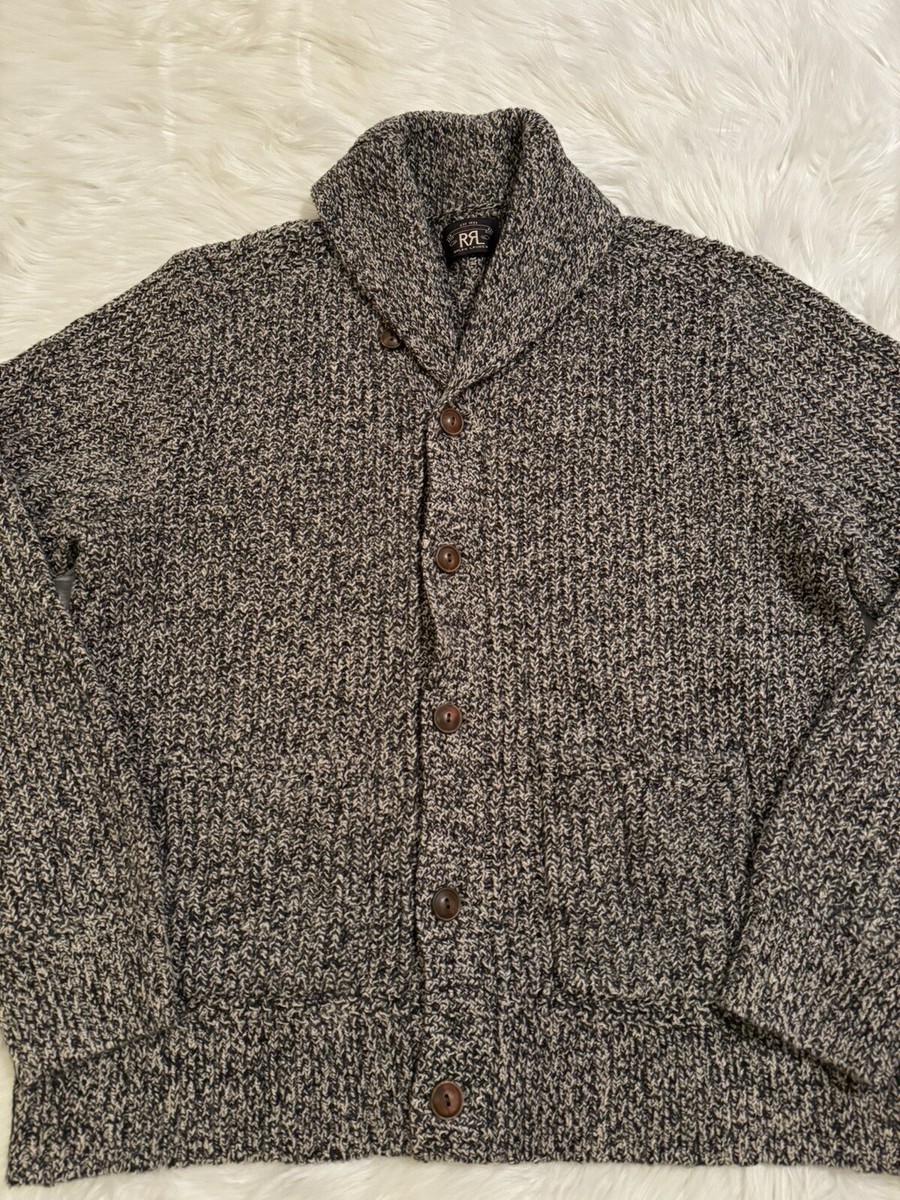 RRL Ralph Lauren New 1930s Marled Cardigan Sweater Shawl