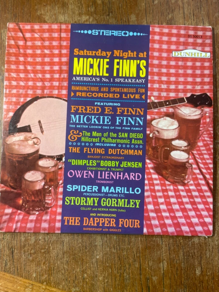 Fred E. Finn, Mickie Finn – Saturday Night At Mickie Finn's LP 1967 - Image 2 of 4