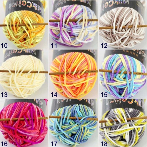 New 8BallsX50gr Soft 8 Ply Cotton Hand Rug Home Blankets Knit Crocheting Yarn 22 - Picture 7 of 12