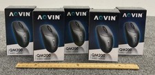 Lot of 5 Aqvin QM200 Wired Mouse - NIB, Sealed -