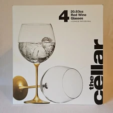 KROSNO Poland Red Wine Glasses 20.8 Oz Gold Stem Set of 4 The Cellar Macys