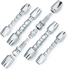 5PCS Hydraulic Hose Field Repair Kit1/4 *2 1/2 3/8 * 2 Inner Diameter Reu