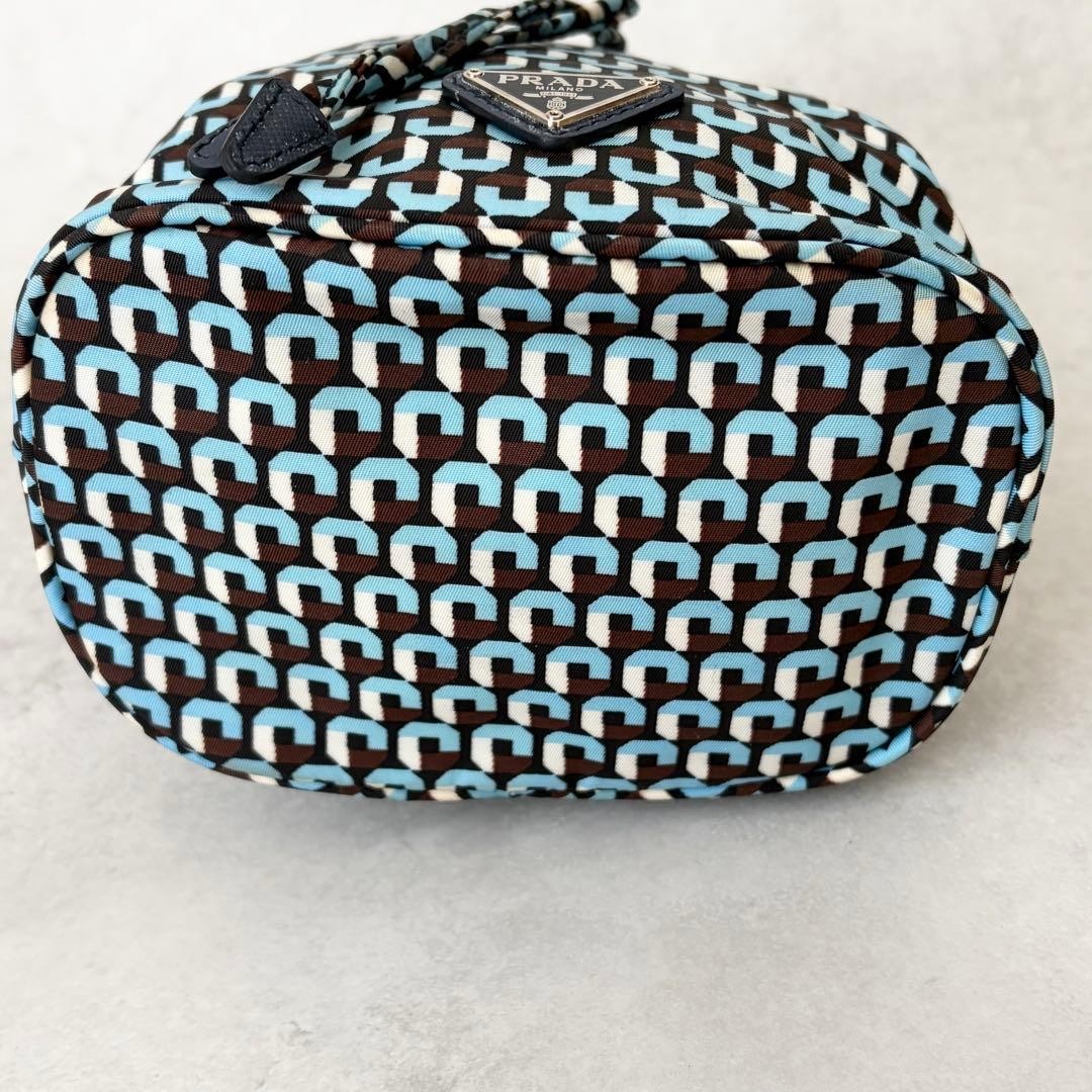 PRADA drawstring bag geometric pattern Saffiano t… - image 6