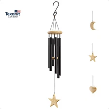 Wind Chimes for outside - 32" Aluminum & Pine Wood Relaxing Windchimes Outdoors 