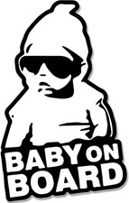 Baby On Board Sign Vinyl Car Sticker | Single or 2 Pack | Easy To Apply And Rem