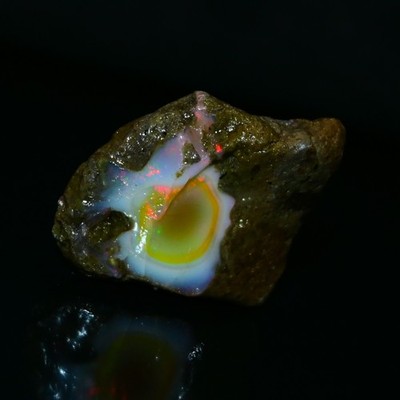 Ethiopian Oil Opal Specimen  64.60  cts Natural Rough Gemstone - Fire Opal Roug