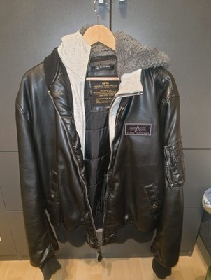 Lederjacke Alpha Industries Gr.XL Schwarz