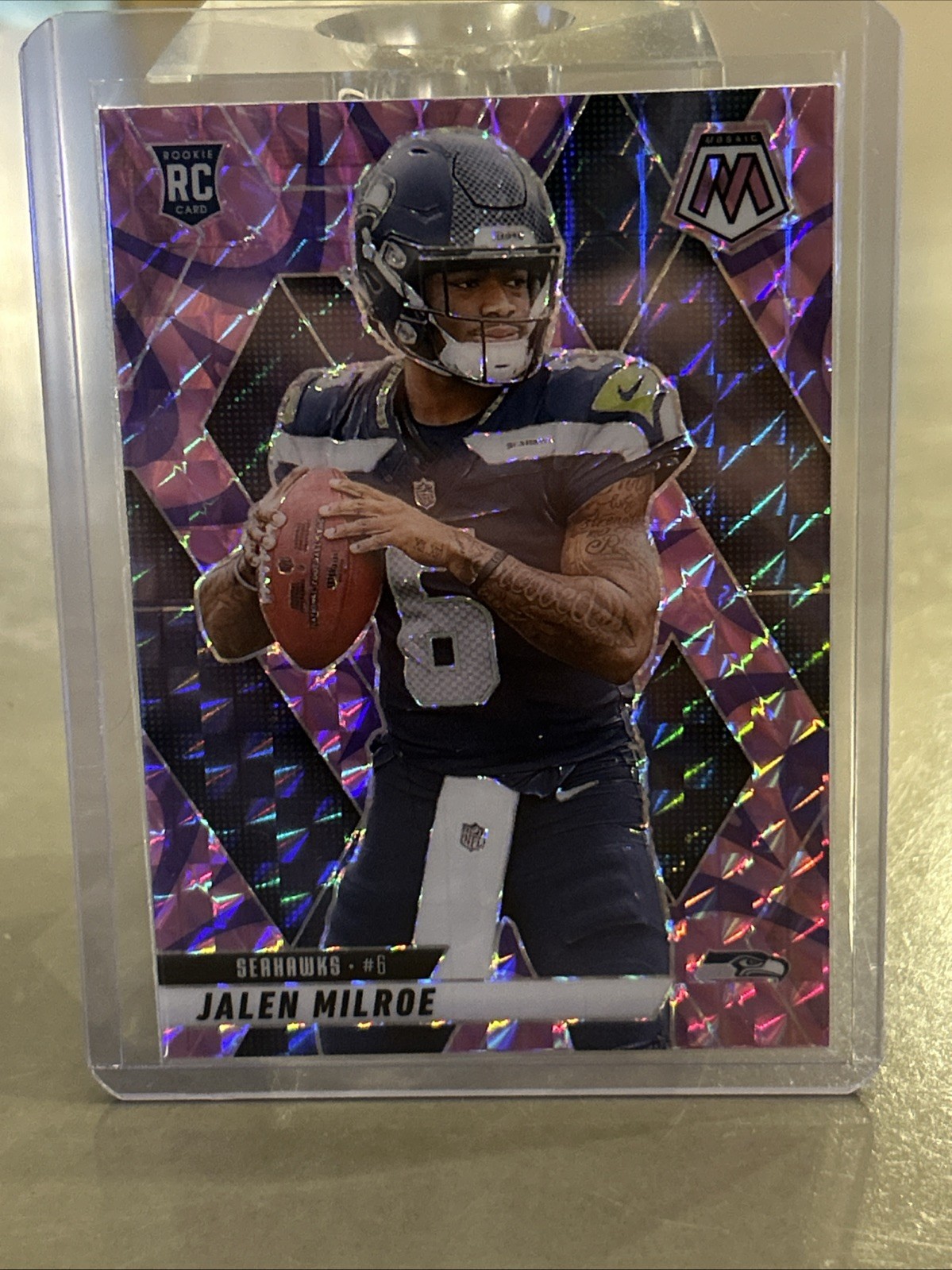 2025 Mosaic Jalen Milroe No. 322 RC Reactive Purple