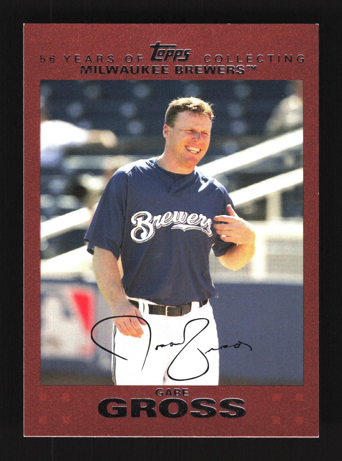 Gabe Gross Milwaukee Brewers 2007 Topps Update Copper #UH308 SN /56