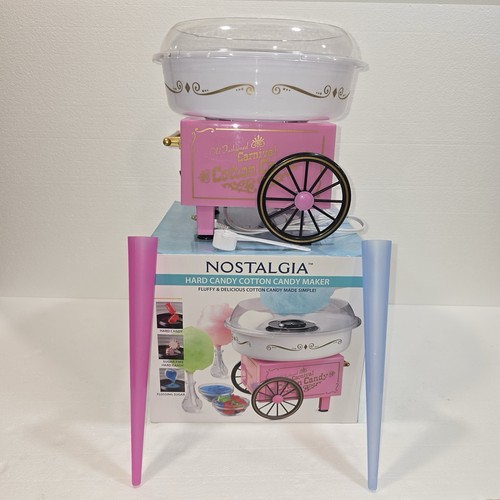 Nostalgia Hard Candy Cotton Candy Maker Pink Cart – Used Twice, Cleaned