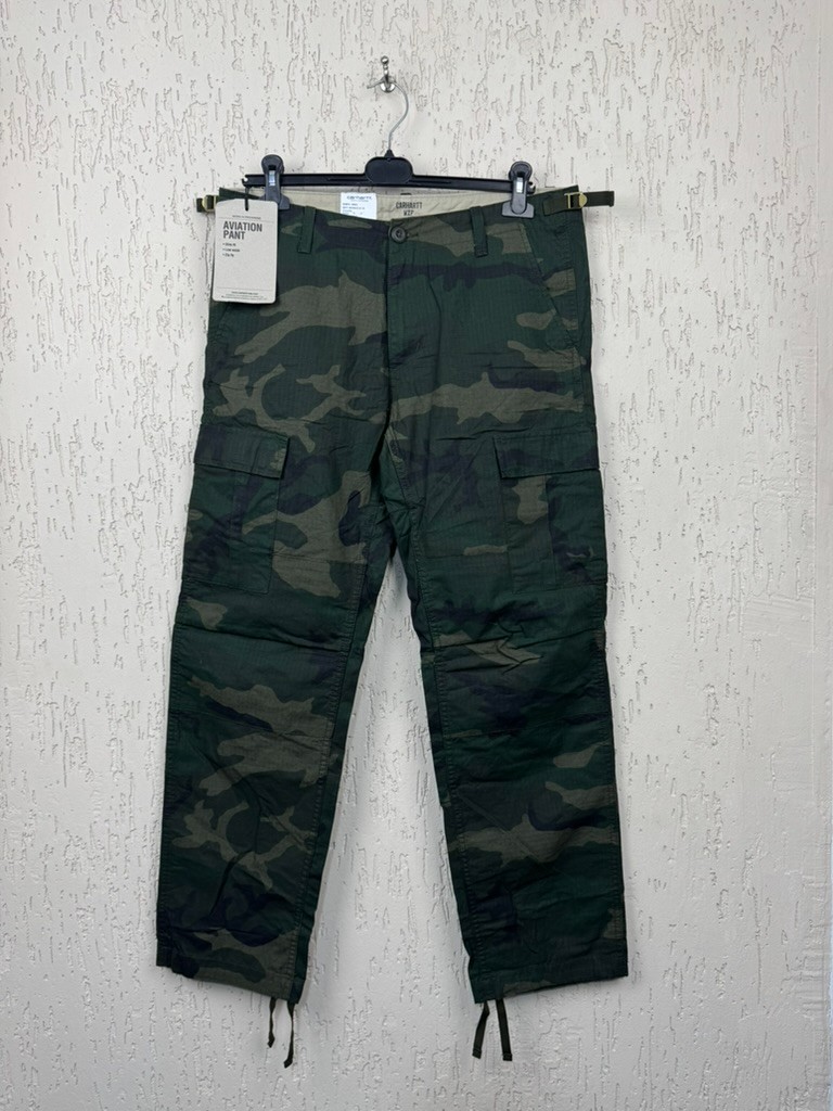 Carhartt WIP Cargo Camo Combat Green Aviation Pants Size 32/30 | eBay
