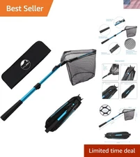 Classic Foldable Fishing Net - Safe Catch with 16” Hoop & Telescopic Handle