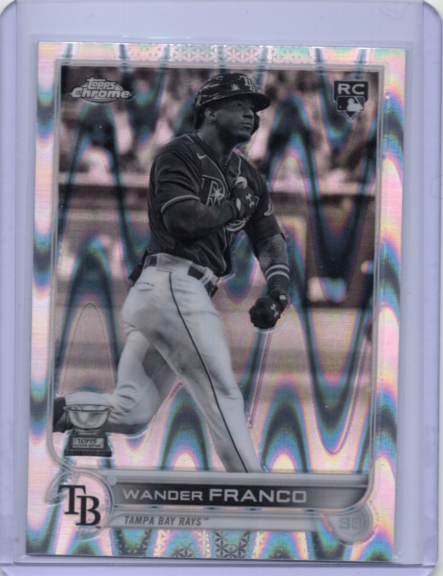 2022 Topps Chrome Sonic - Wander Franco #35 Black & White RayWave Refractor (RC)