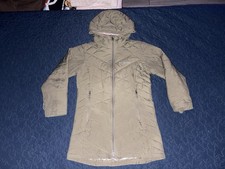 Columbia Omni Heat kids Jacket Small Hooded Puffer Coat Green Long