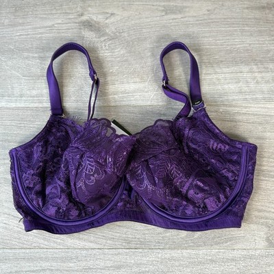 Ann Summers The Headturner BH voller Büste ohne Polster Balconett Indigo Lila Neu