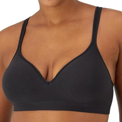 38B Bali 3463 Comfort Revolution Soft Wireless Full Coverage Bra Black