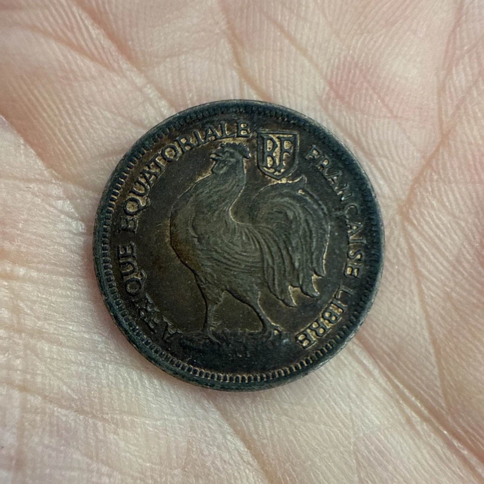 Monnaie 50 Centimes De Franc Afrique équatoriale RF Française Libre 1943