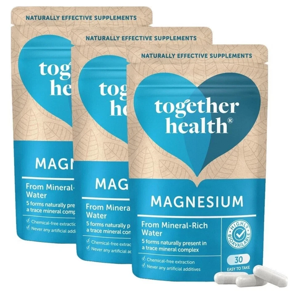 Together Health - Natural Marine Magnesium - Vegan, 90 capsules (3 packs x 30)