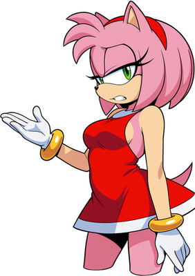 Amy Rose Character Art Vinyl Car Decal Sticker 7'' Weatherproof