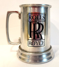 Vintage Metal Tankard Beer Mug Cup Rolls Royce Car Club Automotive Memorabilia