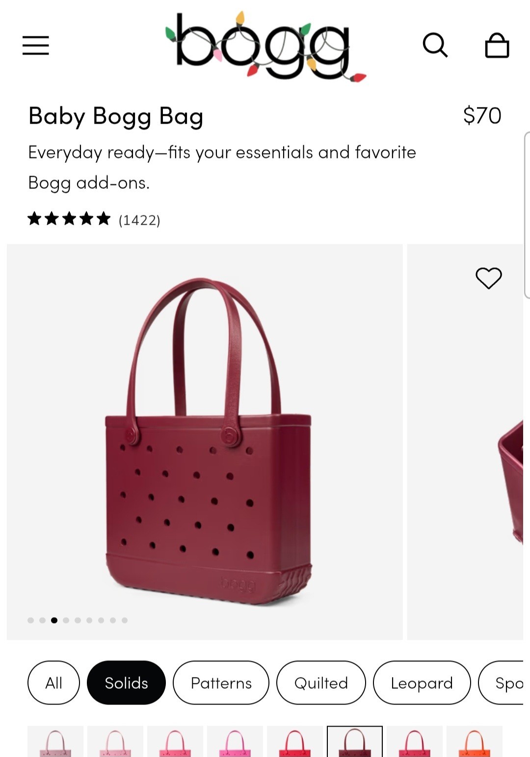 Brand New Bogg Bagg Medium Size