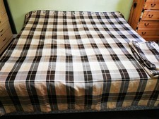 Lightweight plaid lined curtains  229 cm, width 229 cm, height 90 inch 90 inches