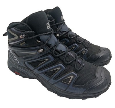 Salomon X Ultra Mid GTX Boots Mens Size 9 Black Gore-Tex Ankle Trail Hiking
