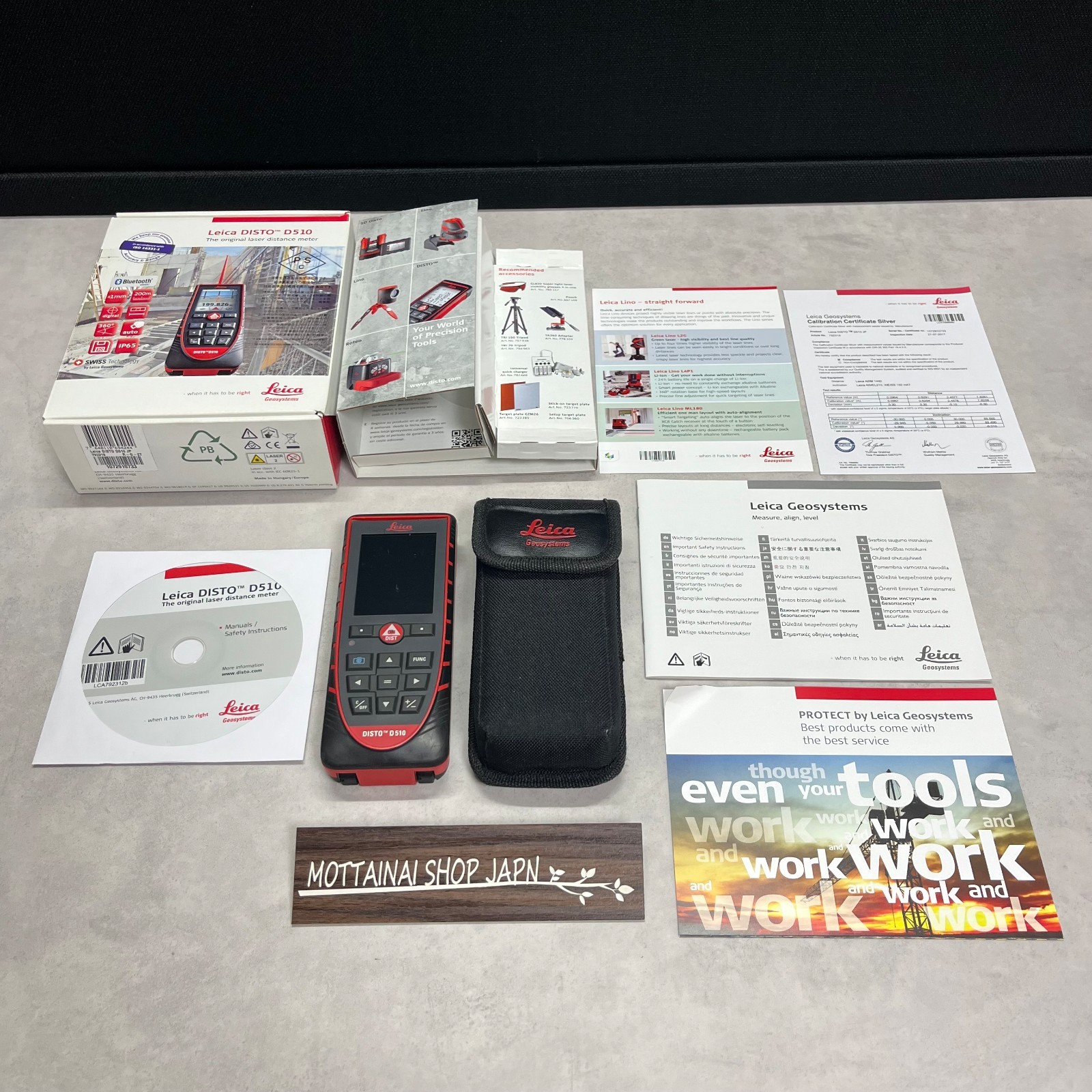 Leica DISTO D510 Laser Distance Meter 200m Bluetooth w/Box Japan Tested Working