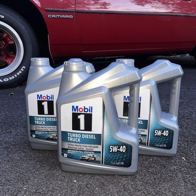 Mobil 1 Turbo Diesel Truck Full Synthetic Engine Oil 5W-40 1 Gallon (Pack of 3)